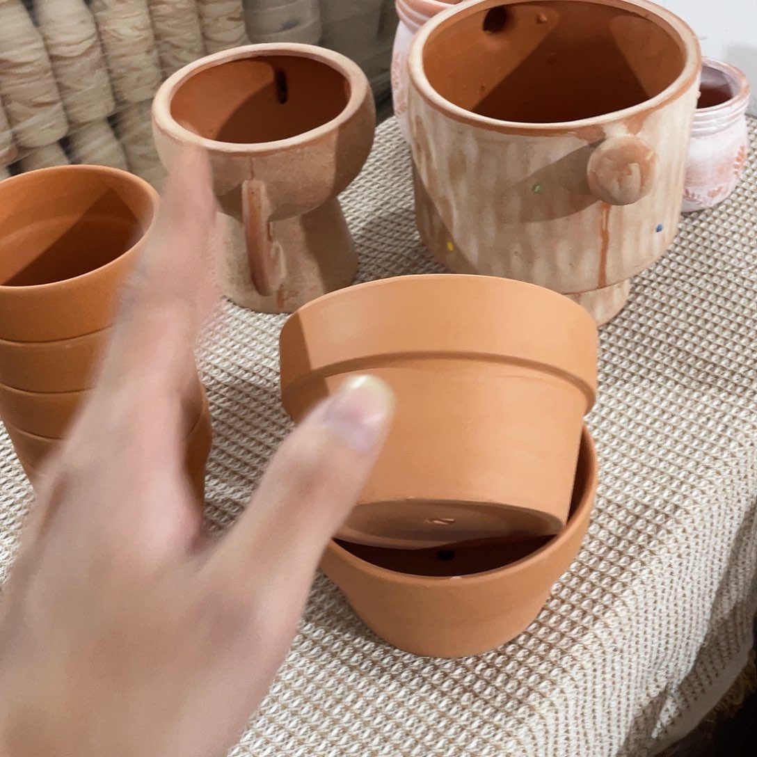 红陶口15高9l g两个