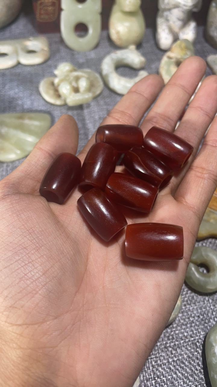 河磨奇石珠子型件