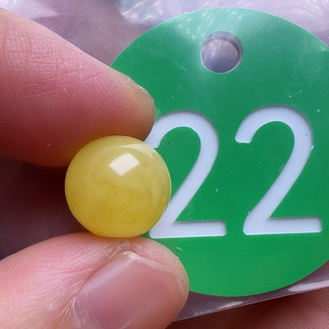 蜜蜡未镶嵌珠宝奇石10.8mm微瑕