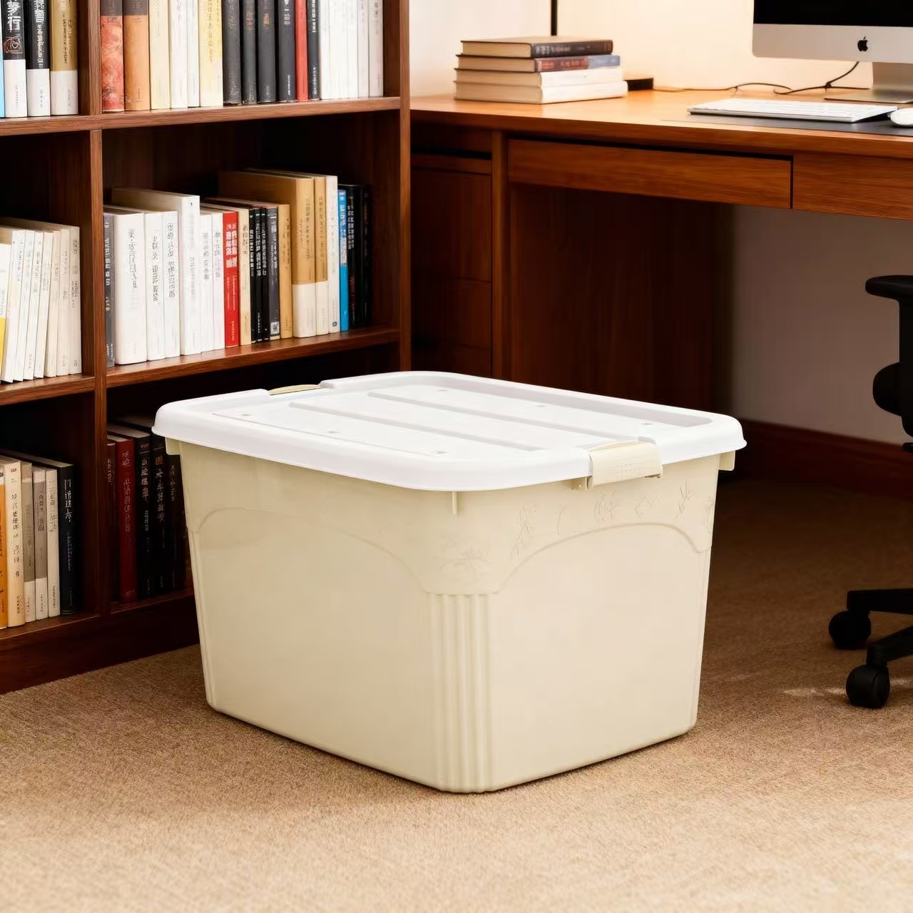 【中号】收纳箱衣服被子书本储物箱玩具加厚塑料整理箱后备箱收纳盒