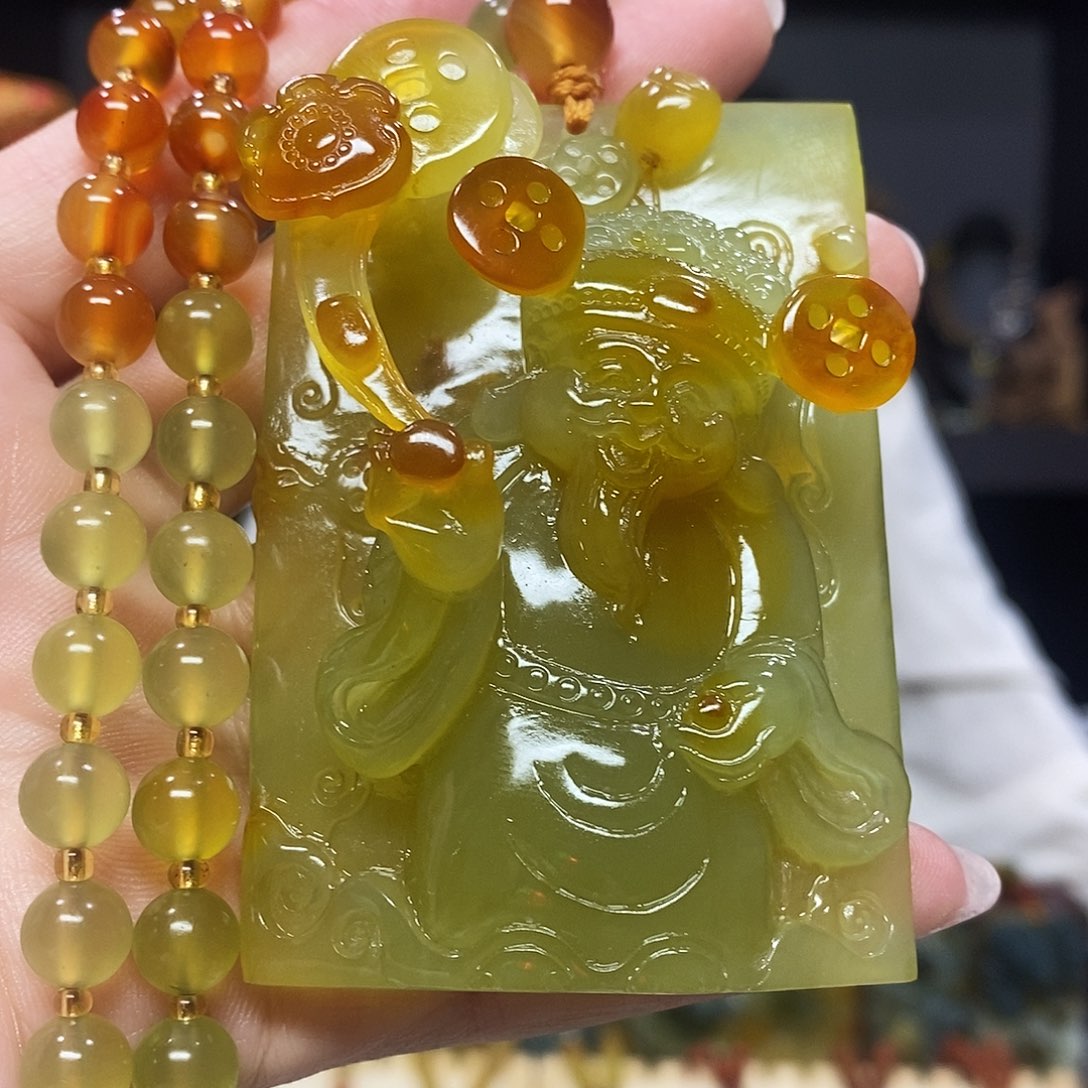 未镶嵌岫玉挂件吊坠项链