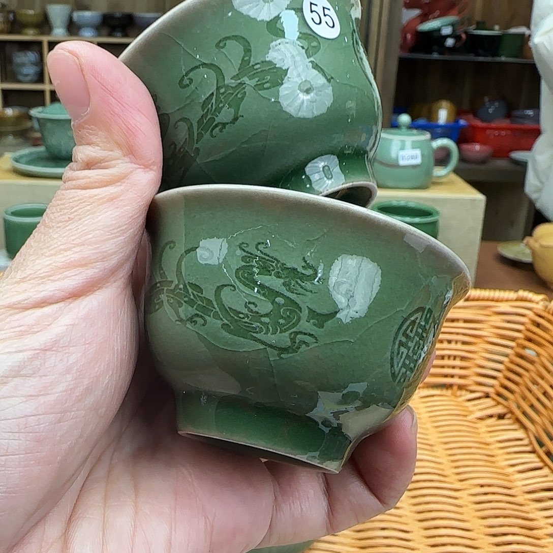 龙泉敬悦敬瓷品茗杯微暇