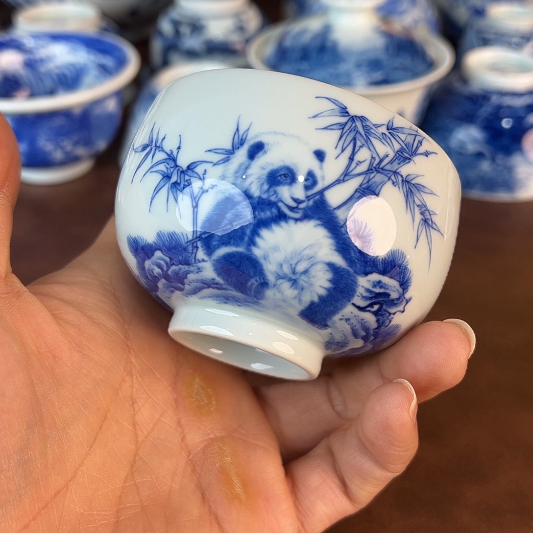 杯九*禧景德镇全手工手绘陶瓷