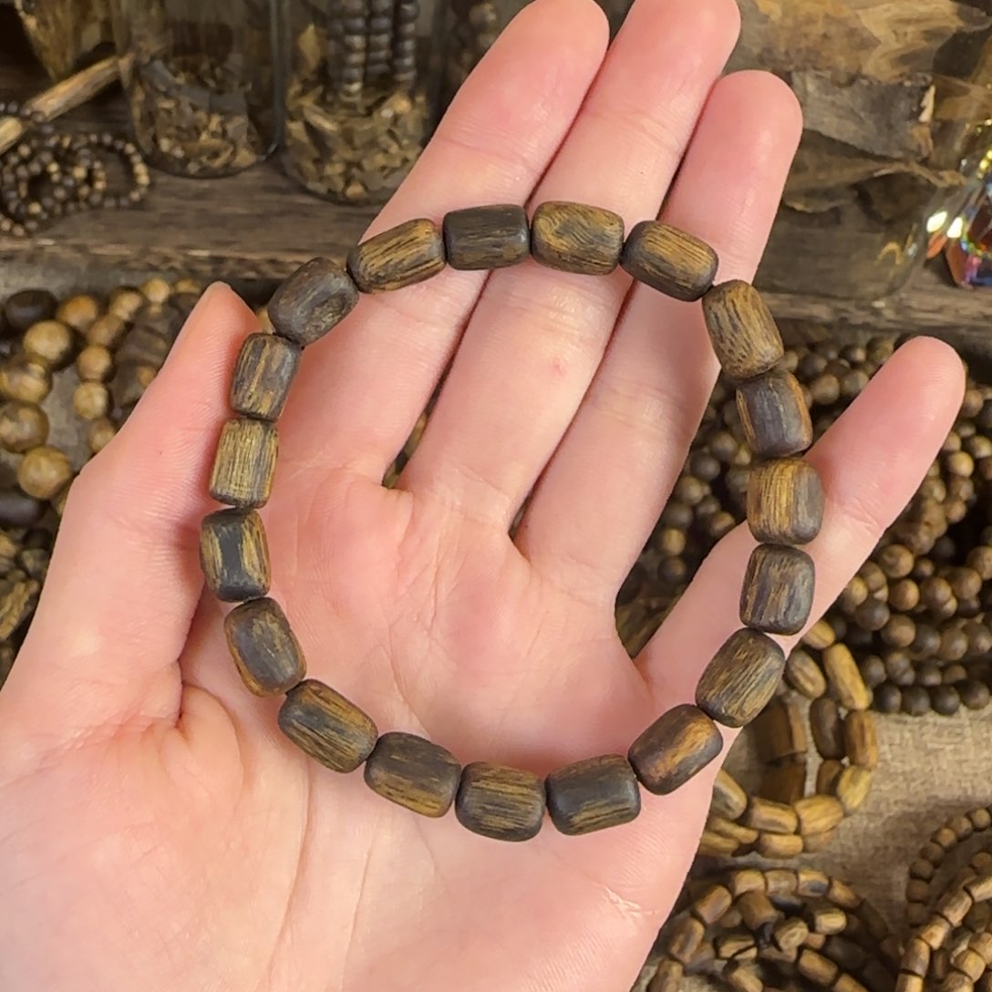 沉香碎屑沉香沉水浮卡6桶珠单圈