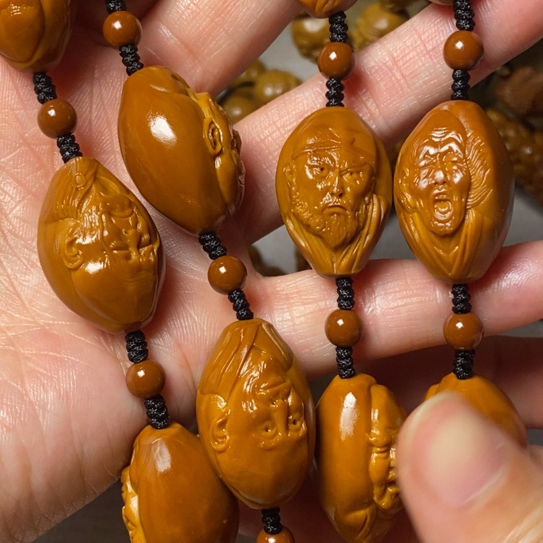 橄榄核手串/手链浮雕罗汉脖挂