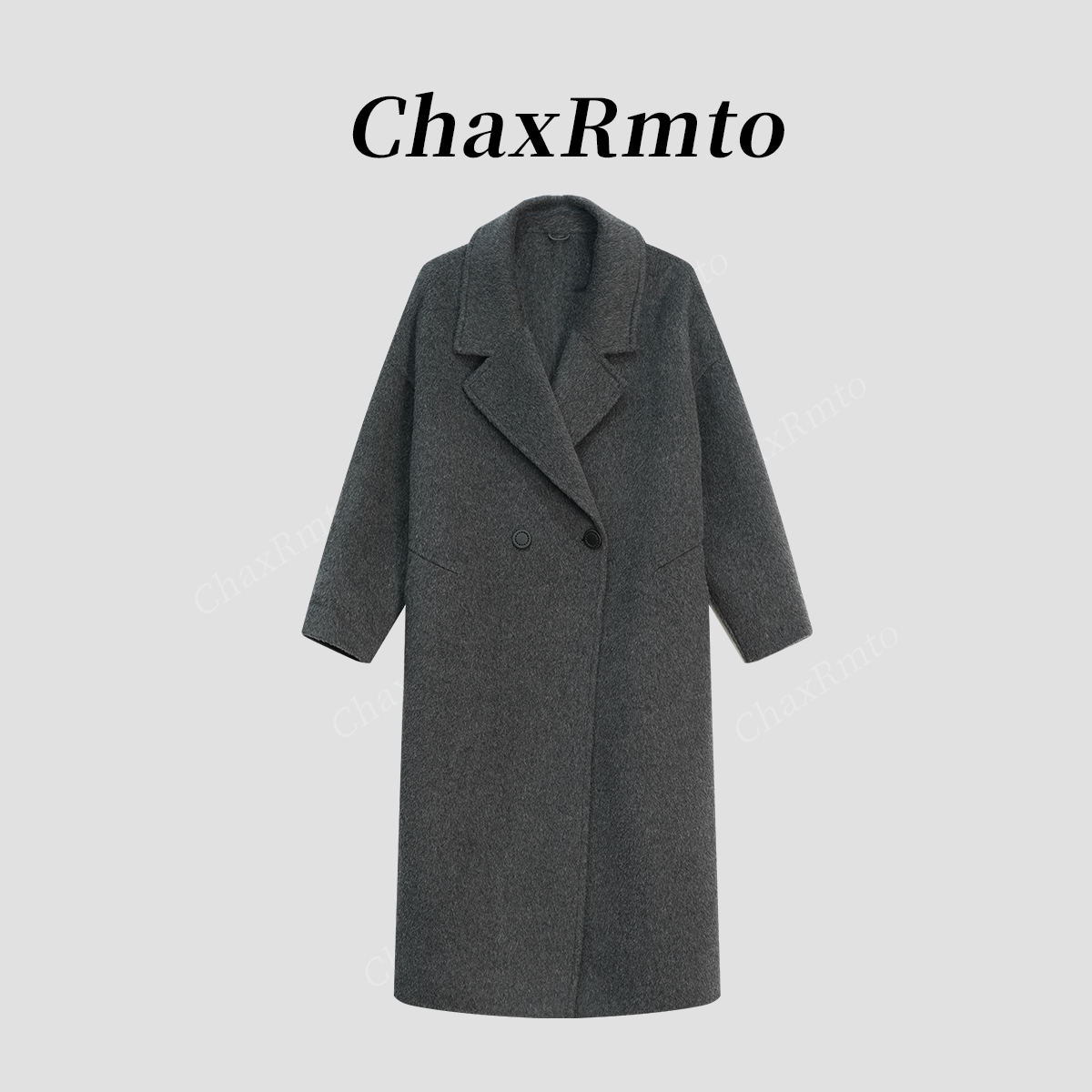 ChaxRmto斯斯25“冬天的温暖”双排扣羊驼毛长款毛呢大衣TX1281