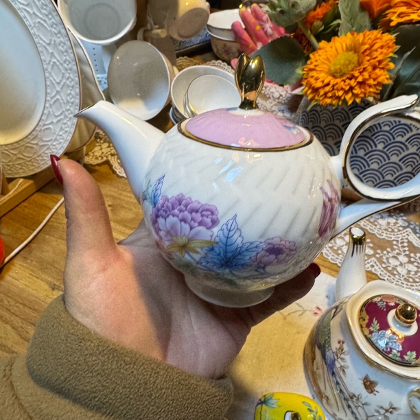 外贸尾单陶瓷餐具，小茶壶微瑕