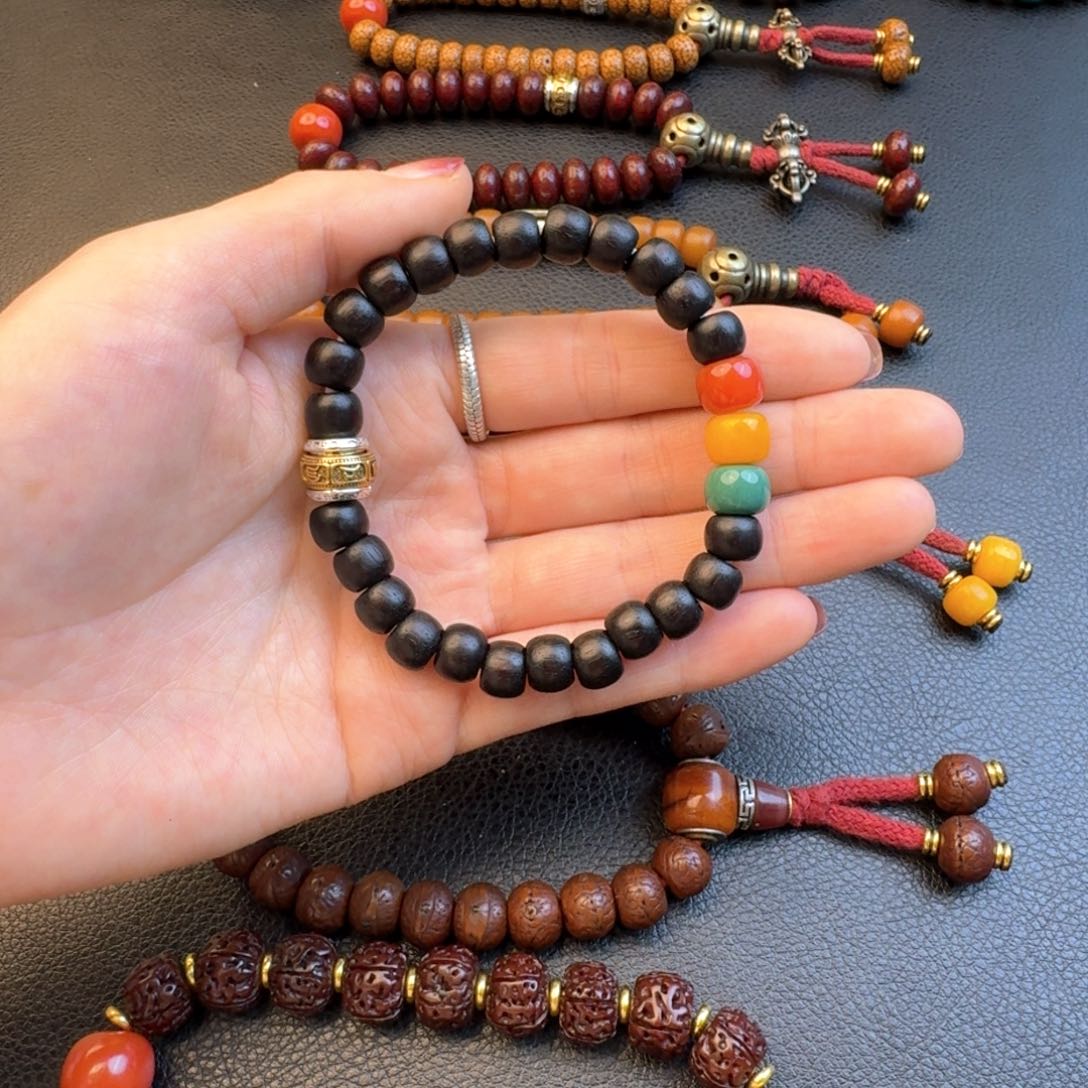 风车木（黑檀木）梧*落紫檀木