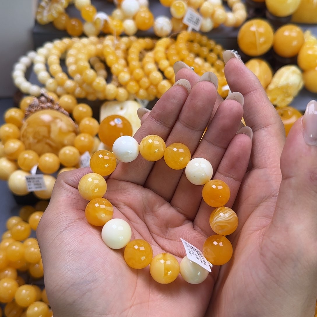 未镶嵌琥珀珠宝奇石15mm