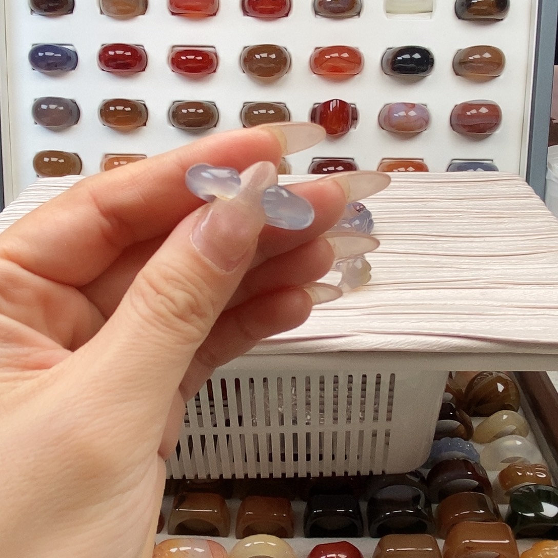 六****玛瑙/玉髓合金戒指