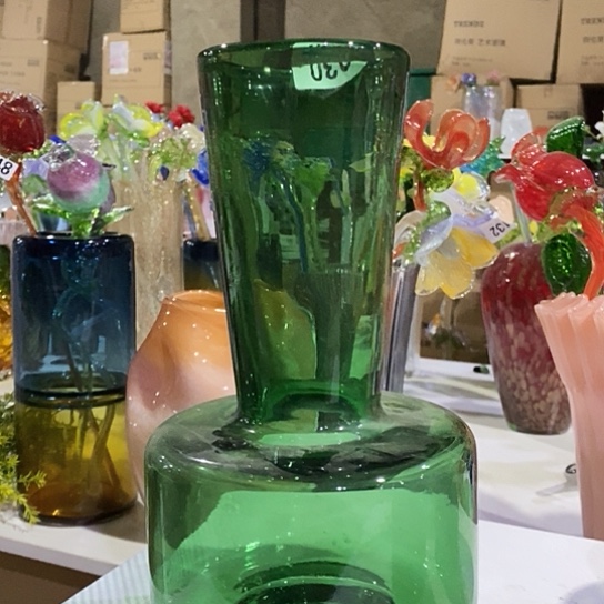 琉璃高度30厘米口径8琉璃花器