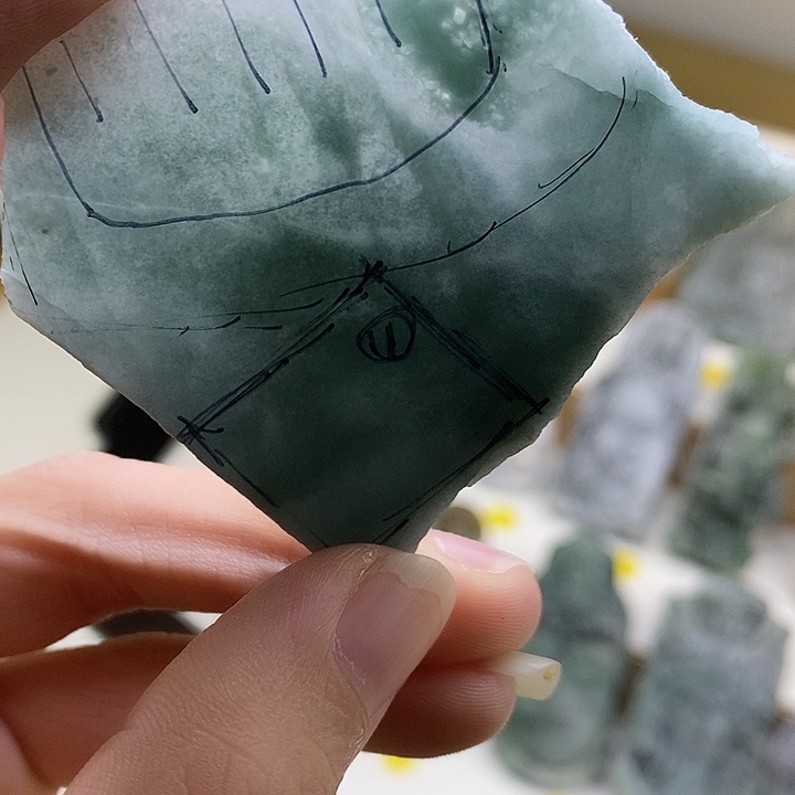 未镶嵌挂件翡翠纯天然缅甸翡翠老蓝水