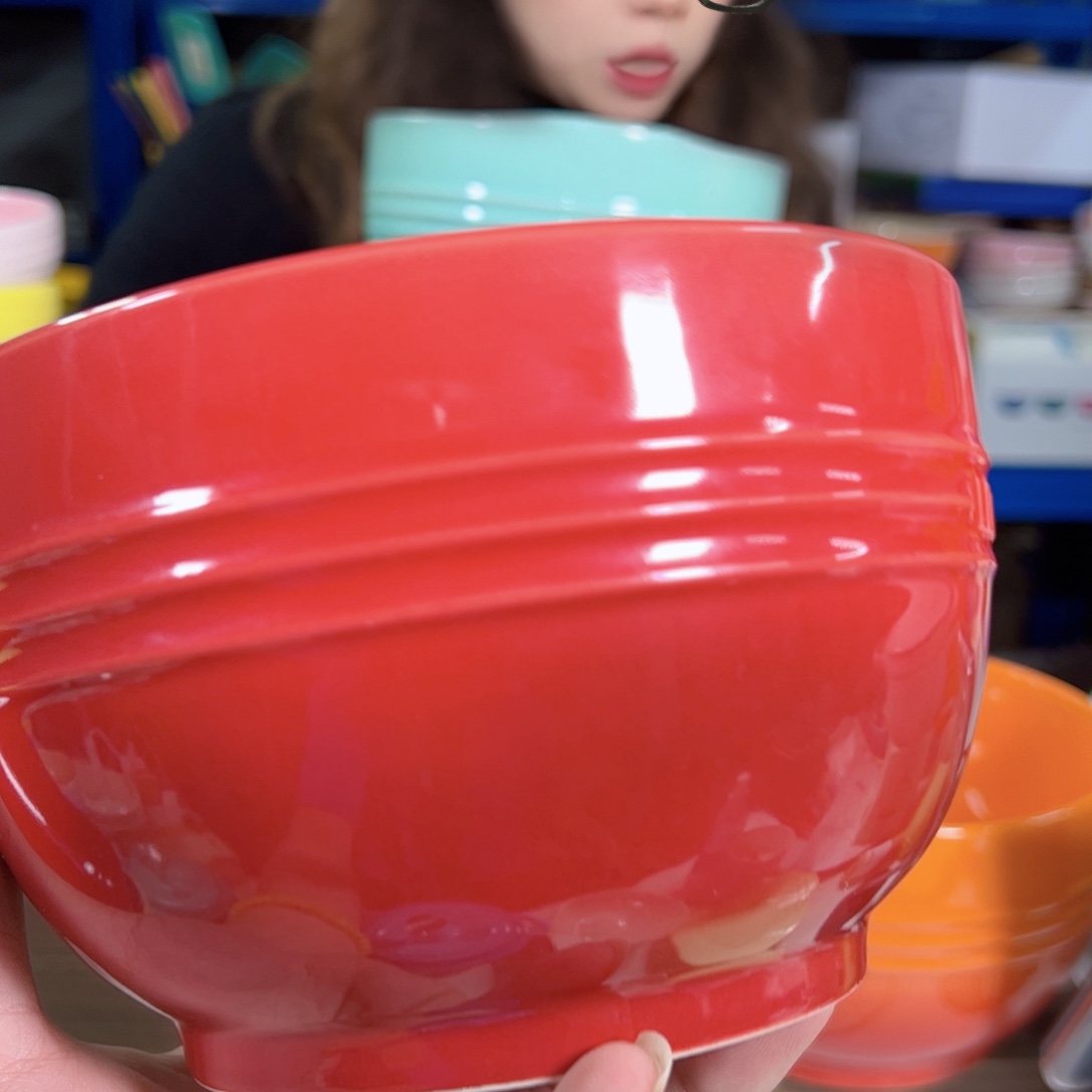 餐具轻虹红色面碗