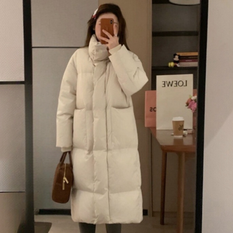 2025年新款棉服女冬中长款韩版宽松过膝外套潮流加厚棉衣洋气棉袄