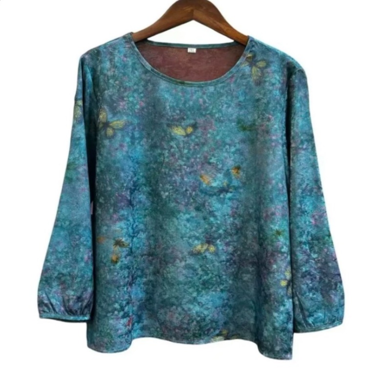 (清仓2)洋气百搭高端宋锦国风秋冬女士上衣小衫