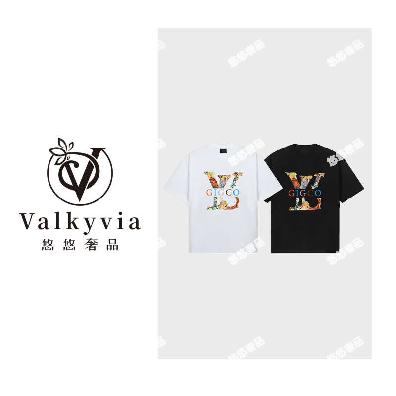 GIGCO【Valkyvia/悠悠奢品】夏季新款休闲百搭情侣尚国潮圆领T恤男