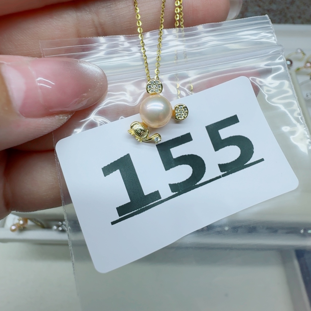 淡水珍珠珠宝奇石银S925镶嵌155