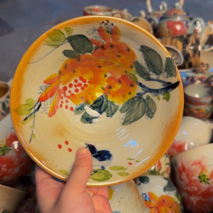 瓷片景德镇陶瓷手工手绘