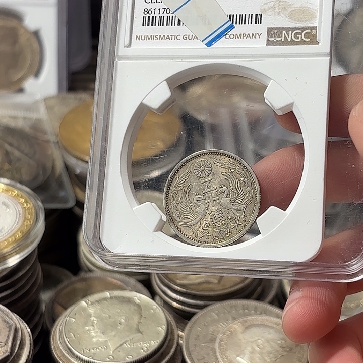 了***然普通金属币日本双凤银币