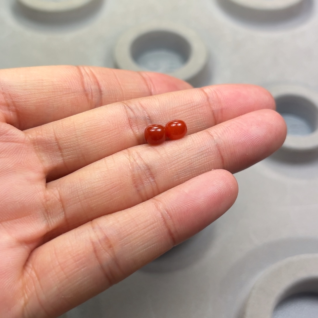 南红玛瑙老型对珠未镶嵌1**6