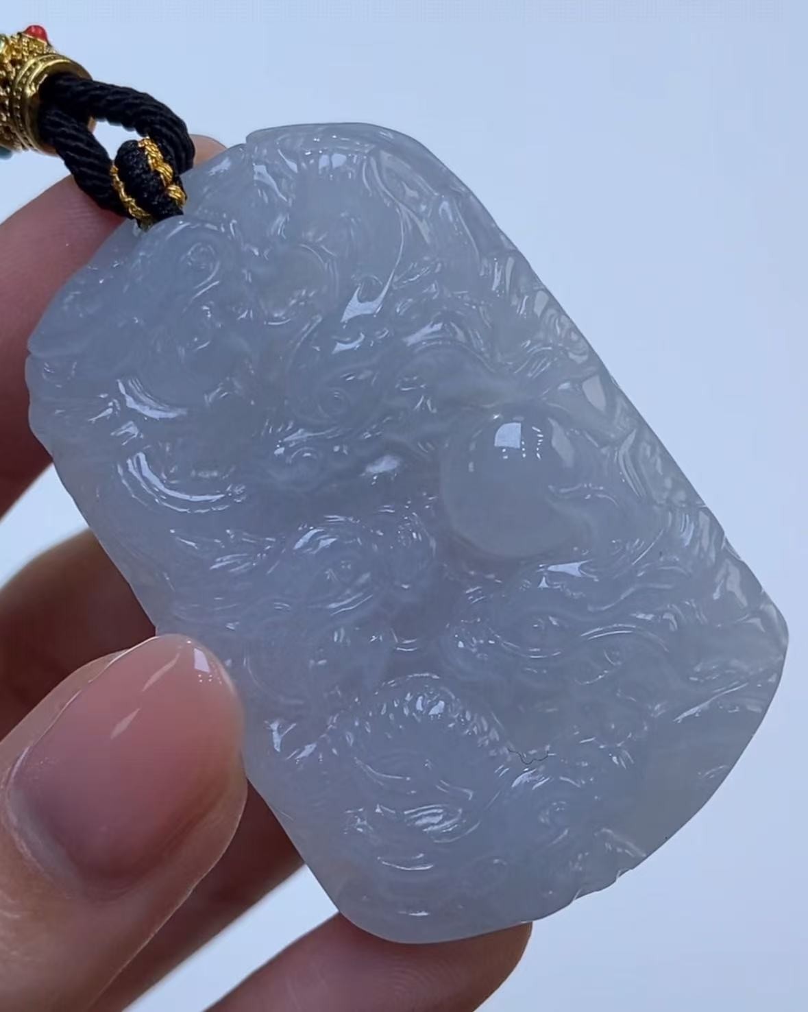 379071/天然缅甸翡翠A货龙牌挂件   多样性一件发