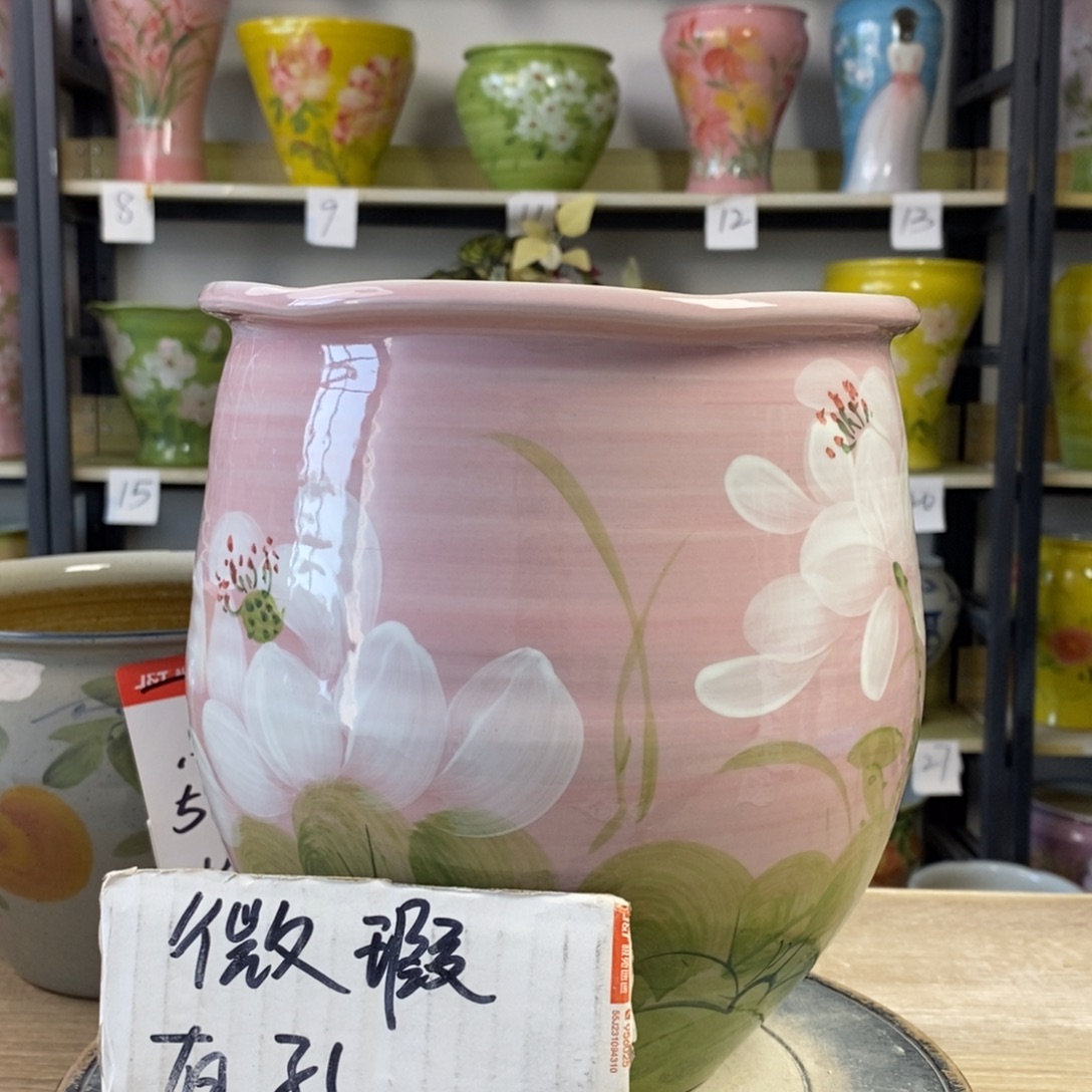 景德镇手工手绘陶瓷花盆