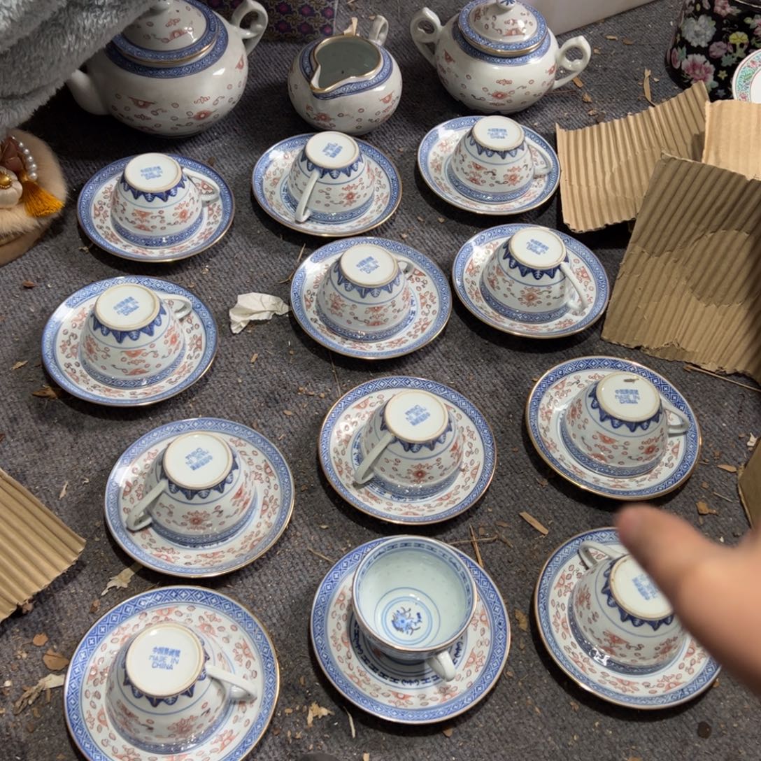 用***0其他陶27头加彩花心茶ju