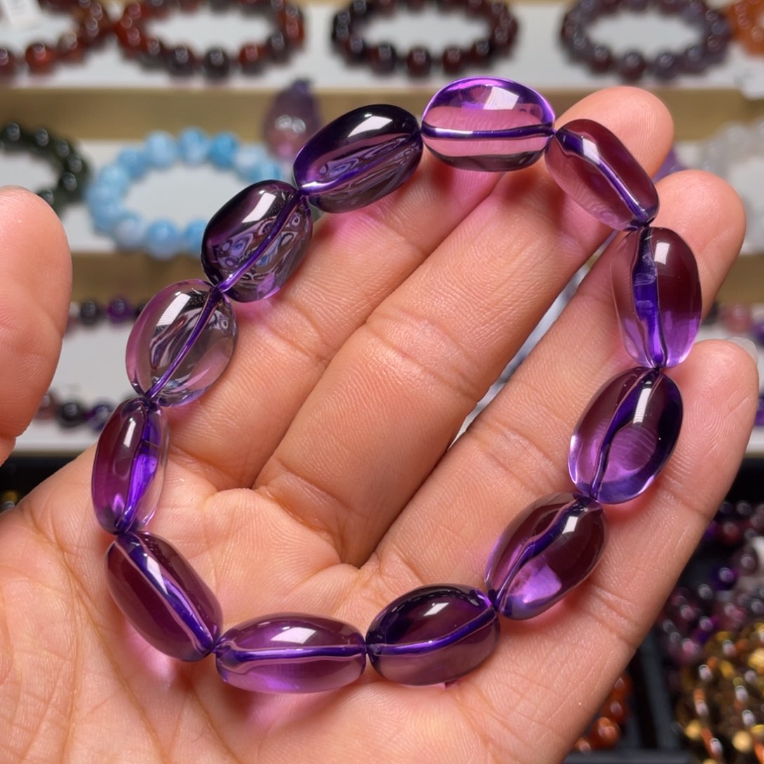 水晶手链未镶嵌巴西紫水晶