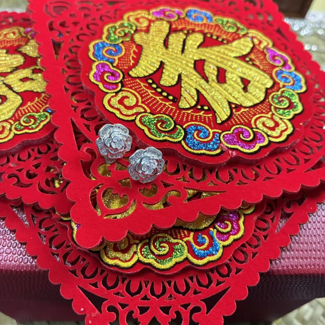 玫瑰花款式   礼品装饰生肖挂饰