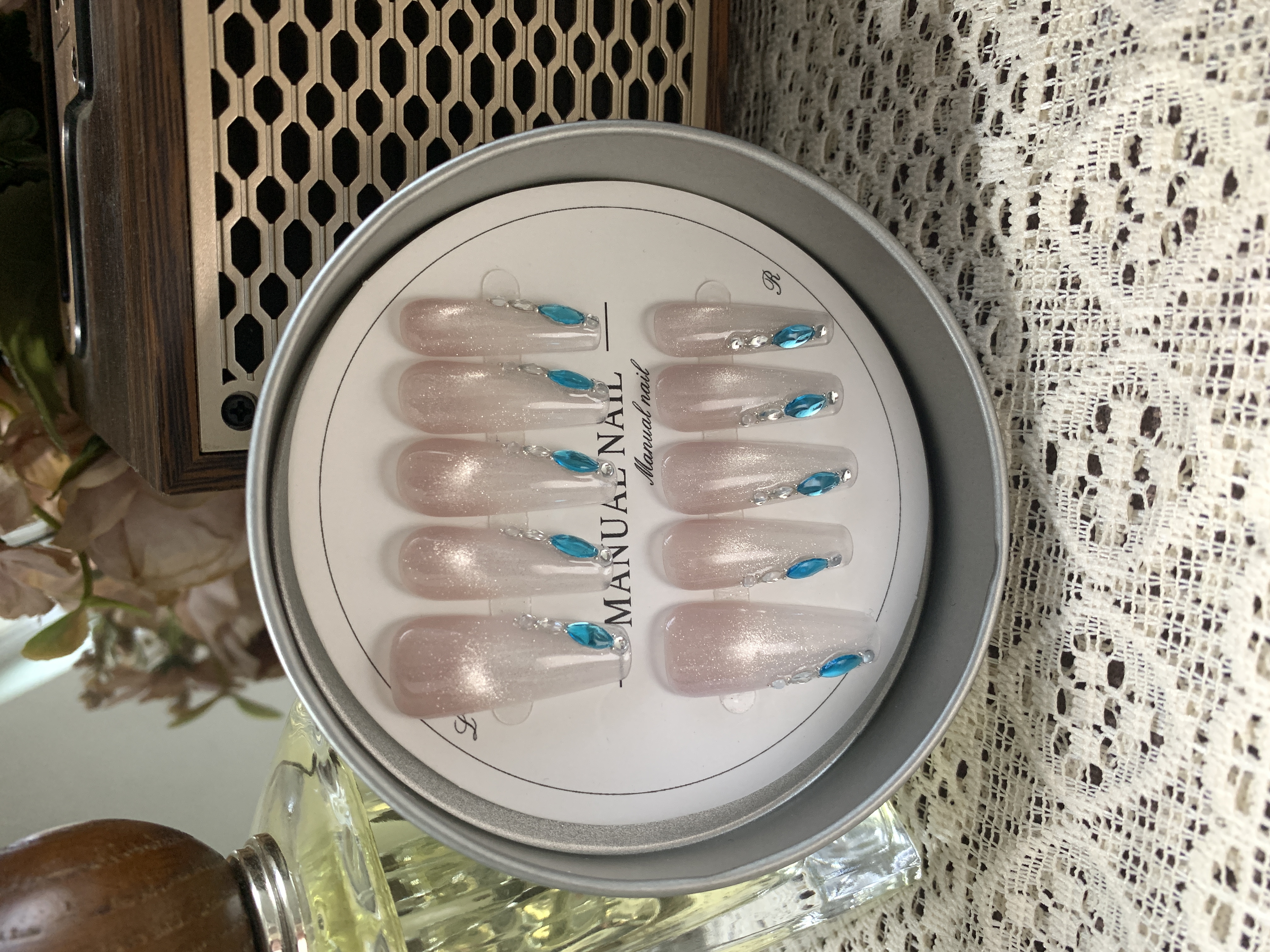 【蓝眼泪】花花家纯手工穿戴甲