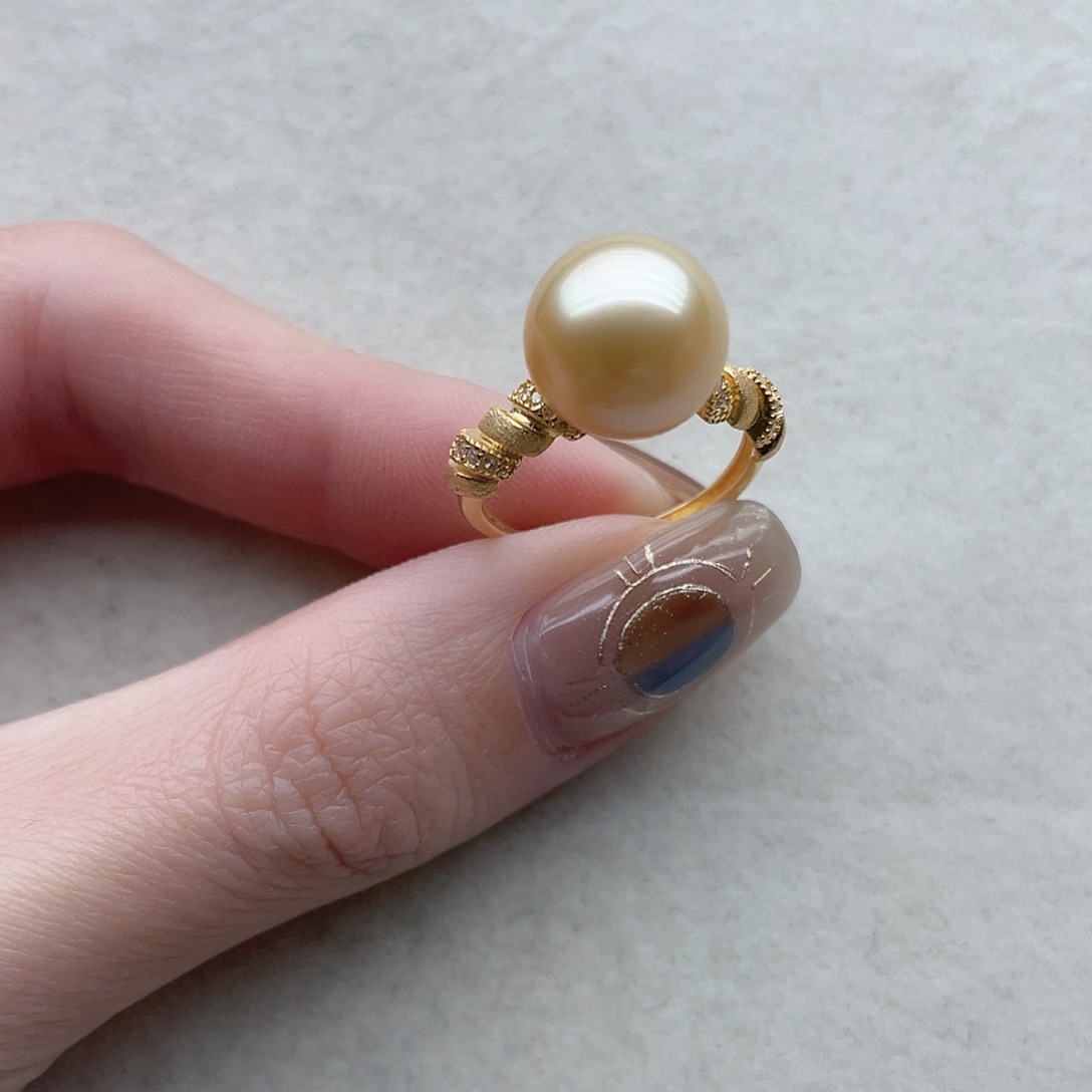 银S925镶嵌戒指21海水珍珠