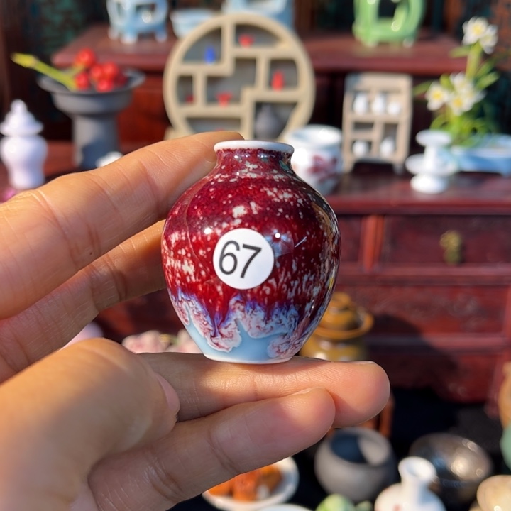 摆件微陶老王迷你花瓶