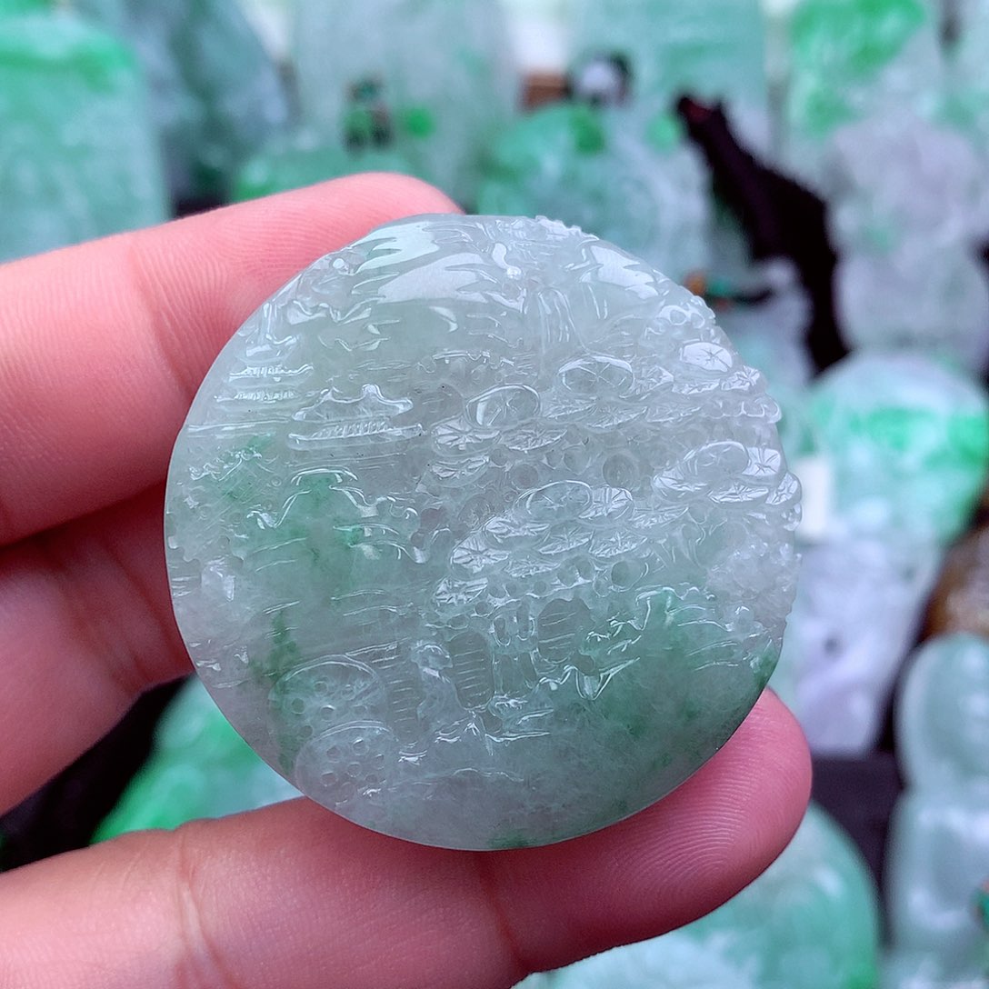 翡翠未镶嵌吊坠(不含链)