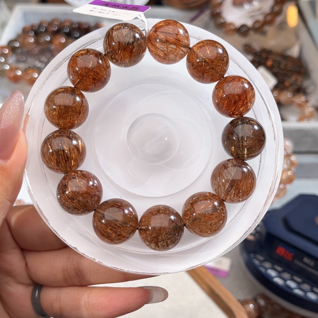 *****水晶手链未镶嵌黑金超16m