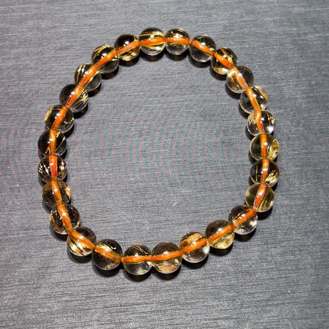 一***哥手串未镶嵌水晶金钛晶