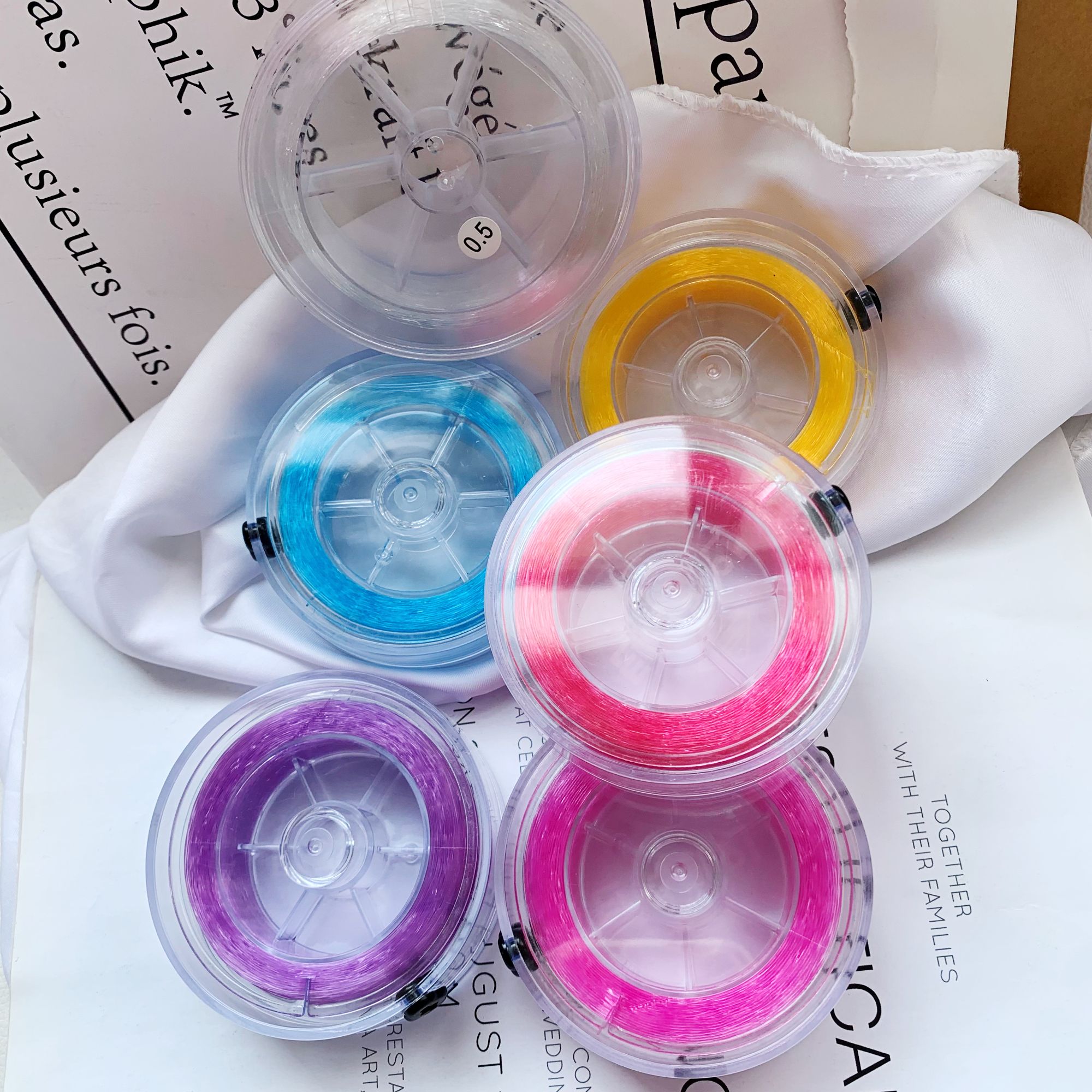 PJ30水晶手串弹力绳DIY串珠绳透明牢固多样性发一