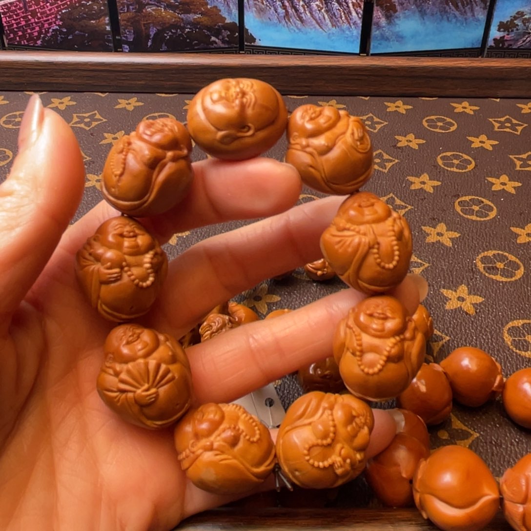 小***骨手串橄榄核光背米勒