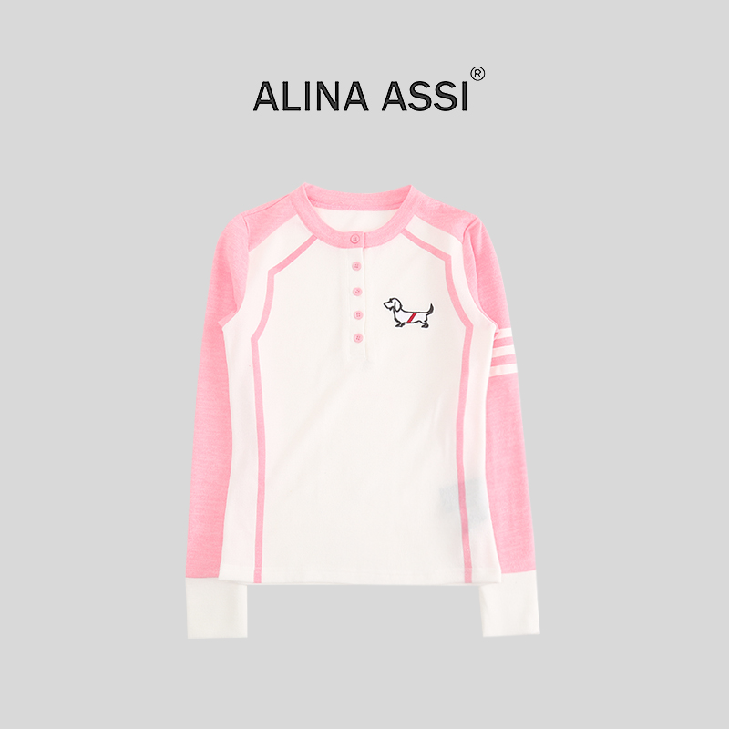 【静静】2025秋季新款T恤百搭休闲长袖上衣AD0009