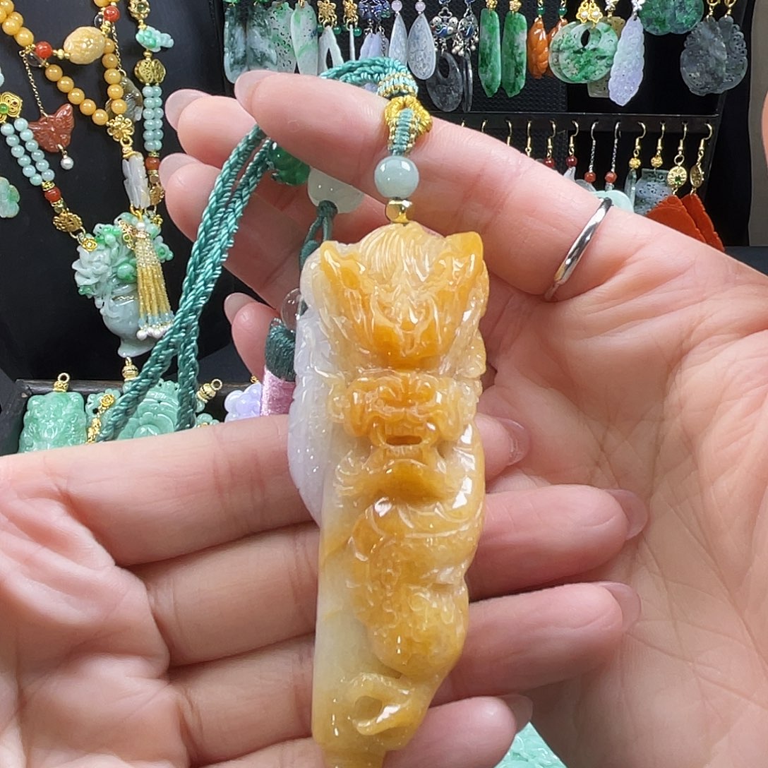 翡翠未镶嵌颈饰代编织