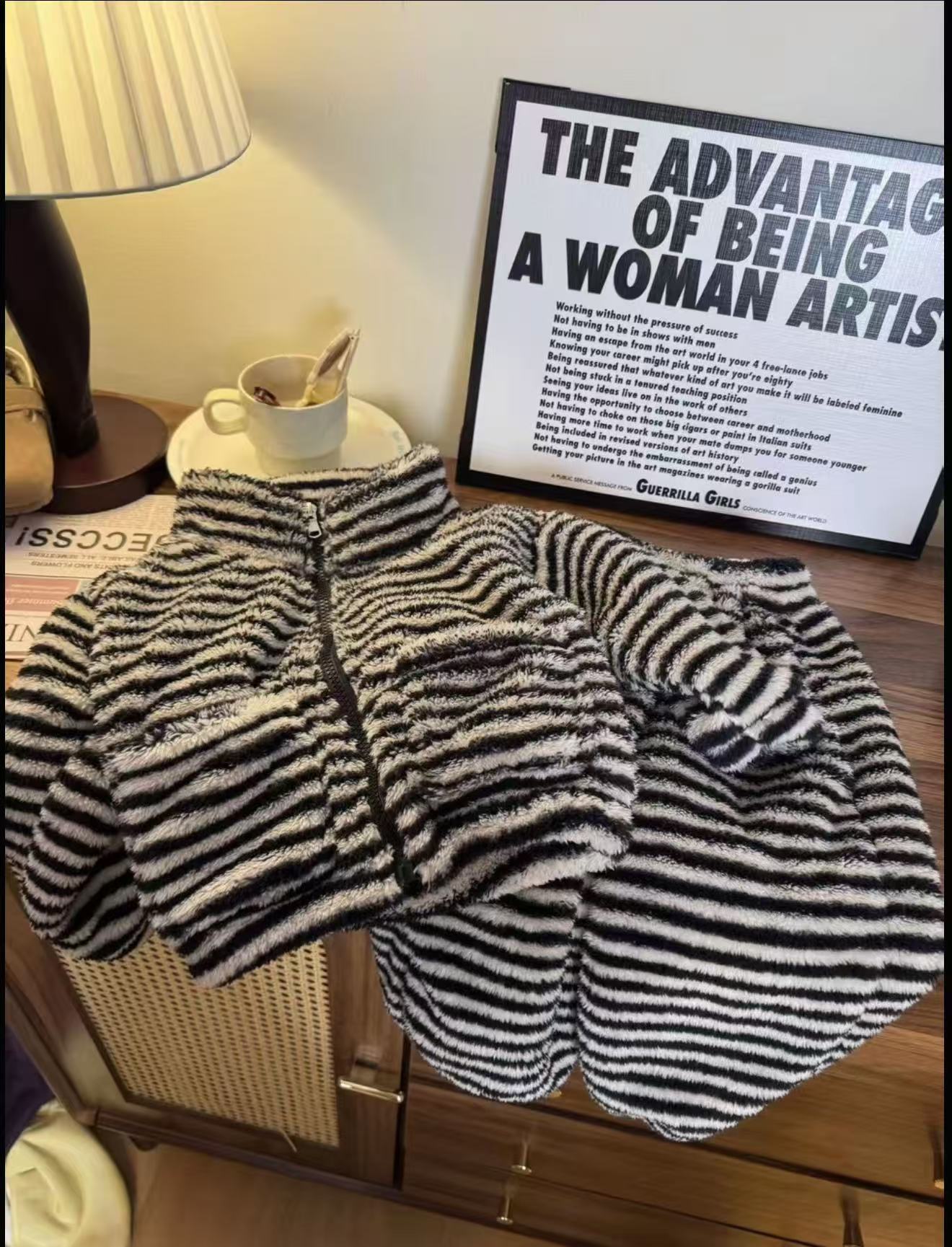 儿童秋冬新保暖款软糯糯毛绒洋气豹纹毛毛衣两件套男女宝宝套装