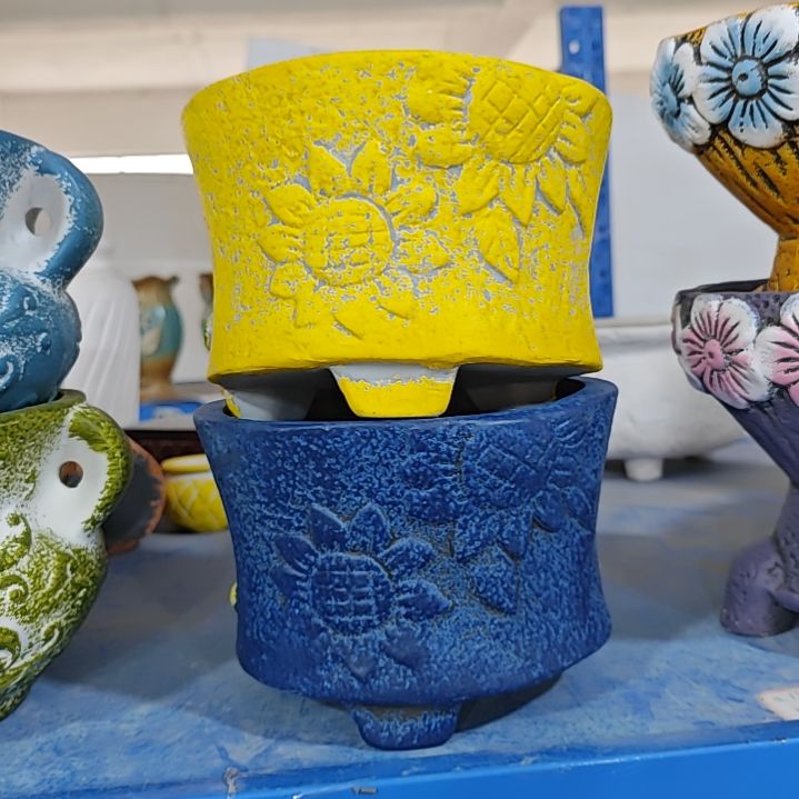 红陶吸水透气的白陶花盆凑满12发货