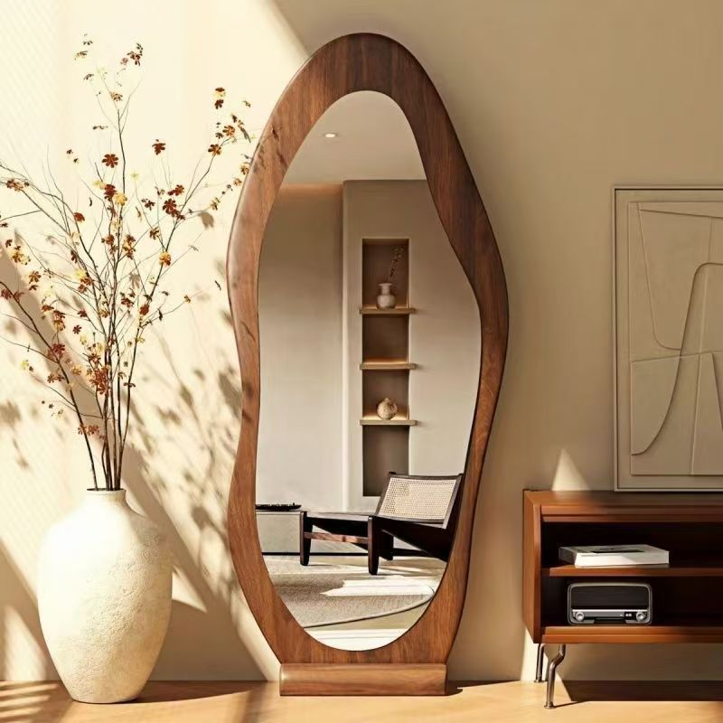 妙立落地穿衣镜中古风全身镜落地镜家用卧室换衣镜子服装店试衣镜