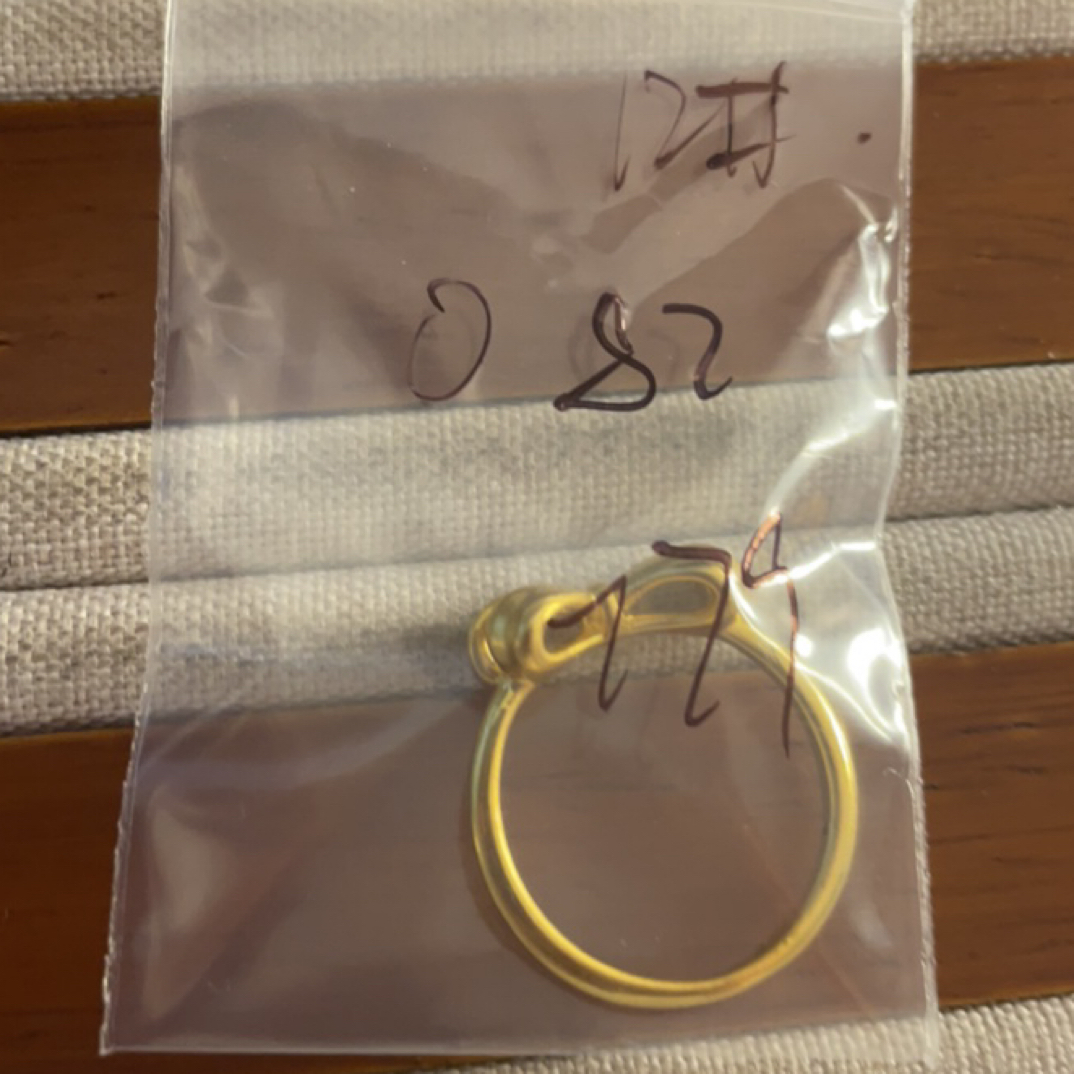 克重0.82 12号 在逃蝴蝶结戒指 足金999