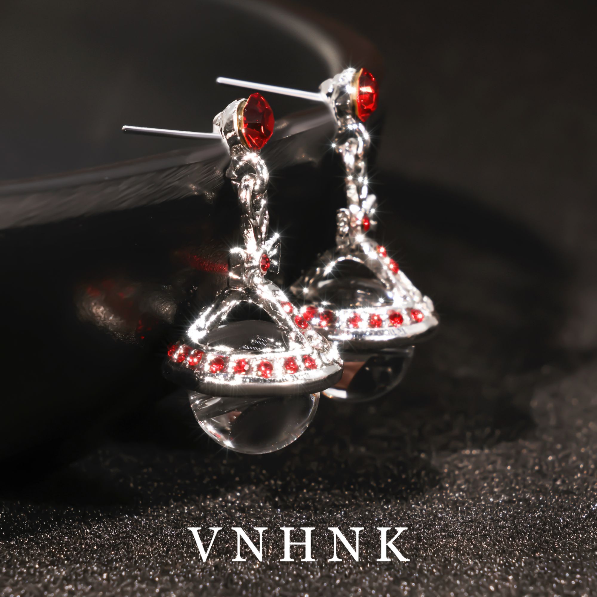 铜合金合成锆石耳饰 美可儿   A13   银色小众百搭耳环