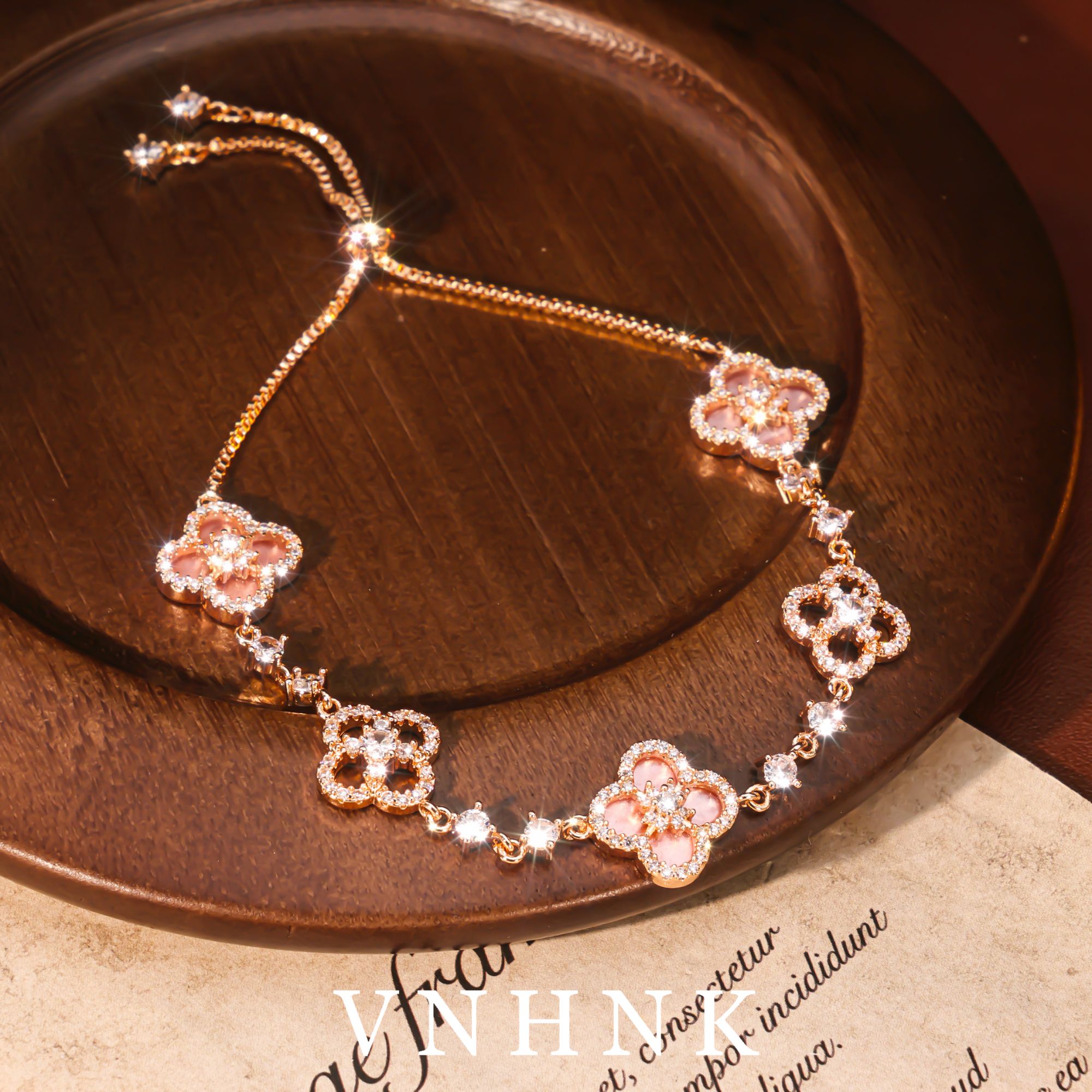 铜合金贝壳手链 美可儿   C444   玫瑰色(26cm)时尚手链预售