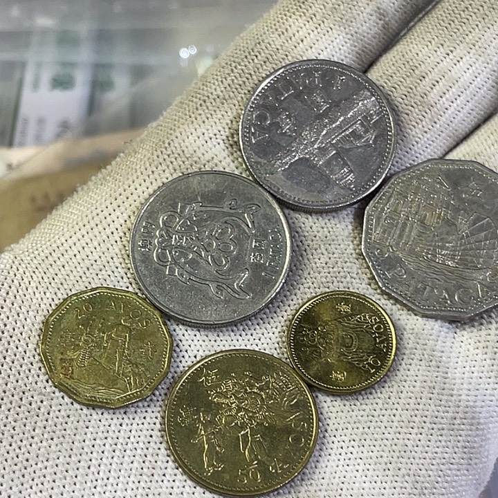 镍澳门硬币六个一组