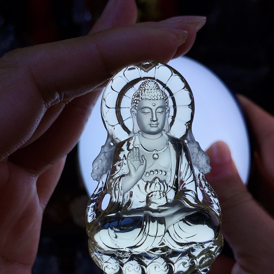 水晶颈饰未镶嵌单***。，