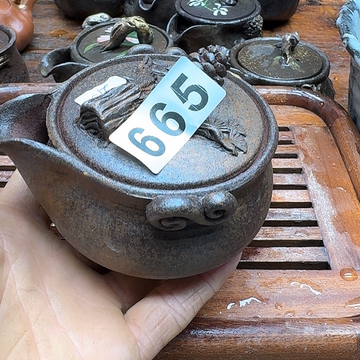 纯手工制作粗陶茶具