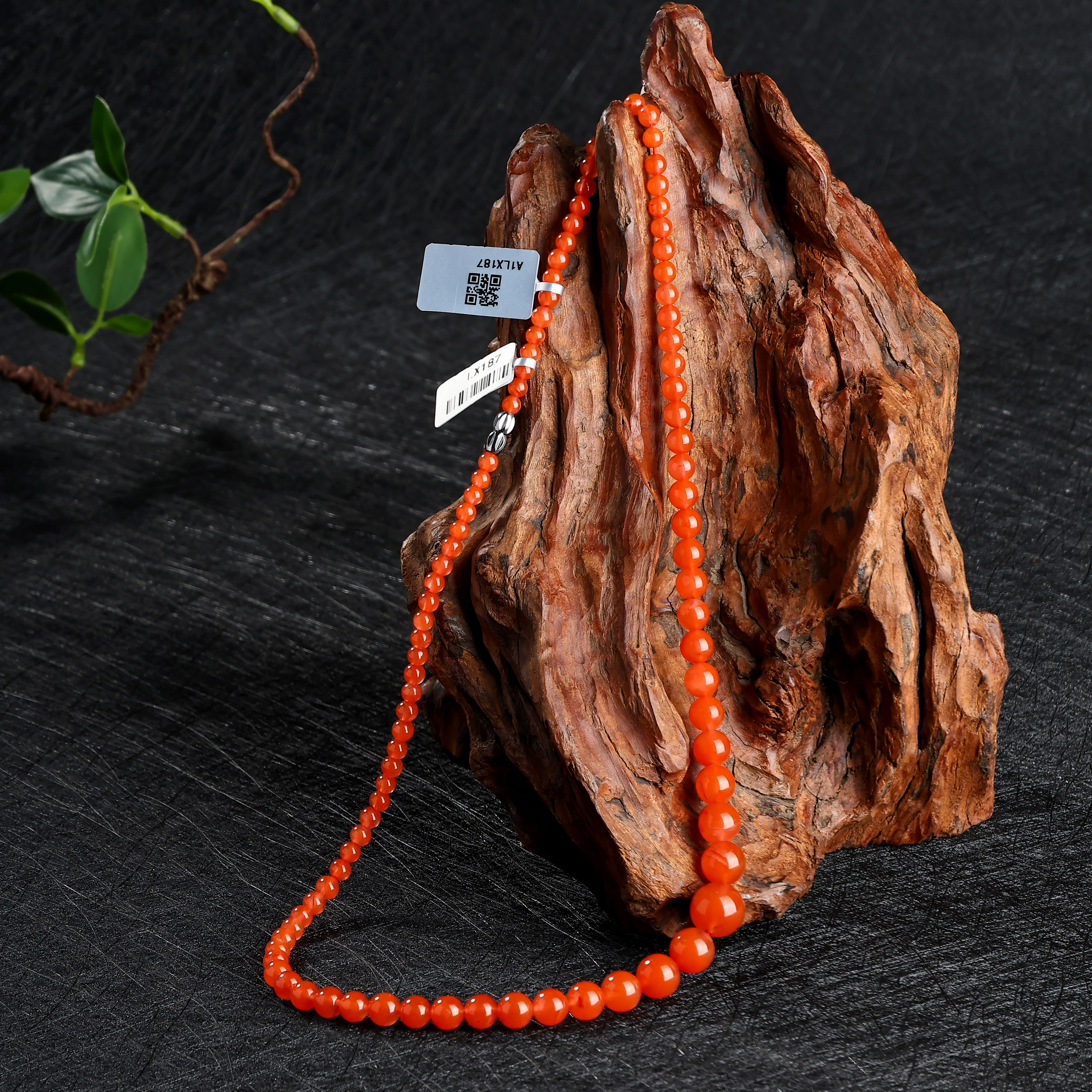 KJ-A1LX187南红玛瑙塔链约5-12mm时尚百搭简约