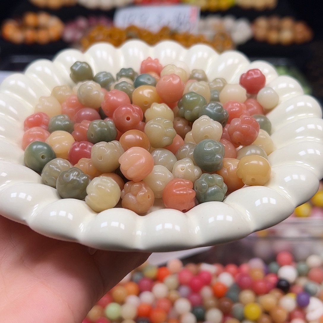 菩提根/象牙果手串多宝熊爪30颗